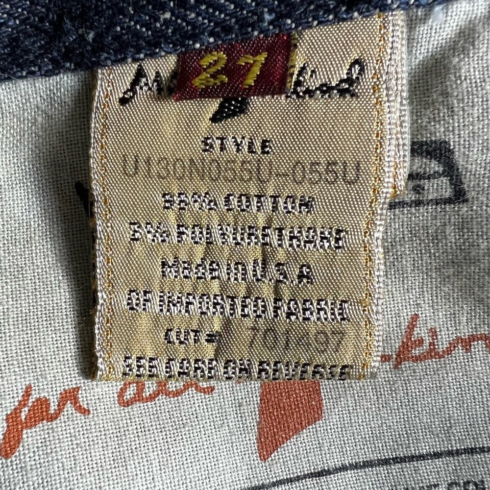 7 for all Mankind Flair Denim Jean with “A” embroidered pocket size 27 - Picture 14 of 17